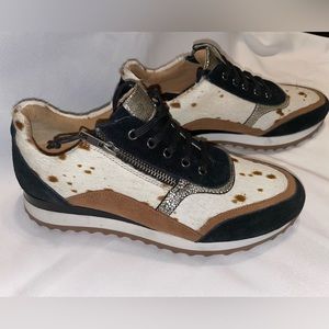 Myra bag unique women’s sneakers. Genuine leather cowhide tennis shoes